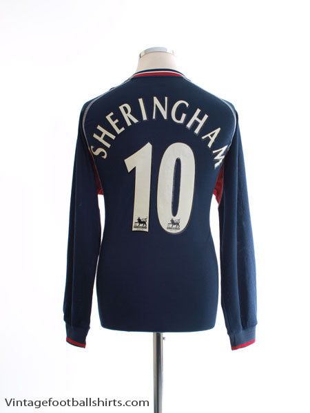 2000-01 Manchester United Third Shirt Sheringham #10 L/S M Football Shirt