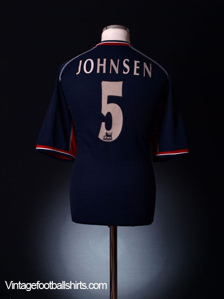 2000-01 Manchester United Third Shirt Johnson #5 XL Football Shirt