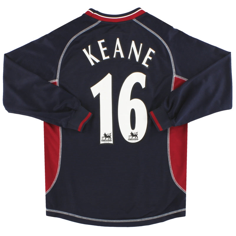 2000-01 Manchester United Umbro Third Shirt Keane #16 L.Boys Football Shirt