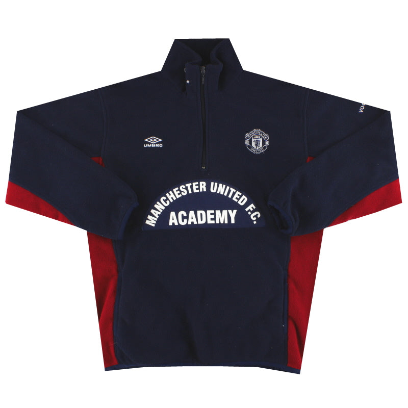 2000-01 Manchester United Umbro Player Issue Academy Fleece L Football Shirt