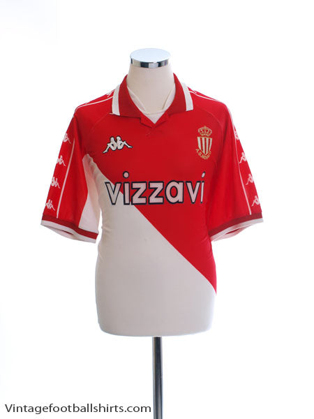 2000-01 Monaco Player Issue Home Shirt #4 XL Football Shirt