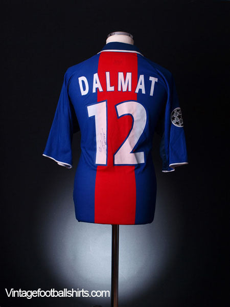 2000-01 Paris Saint-Germain CL Match Issue Home Signed Shirt Dalmat #12 Football Shirt