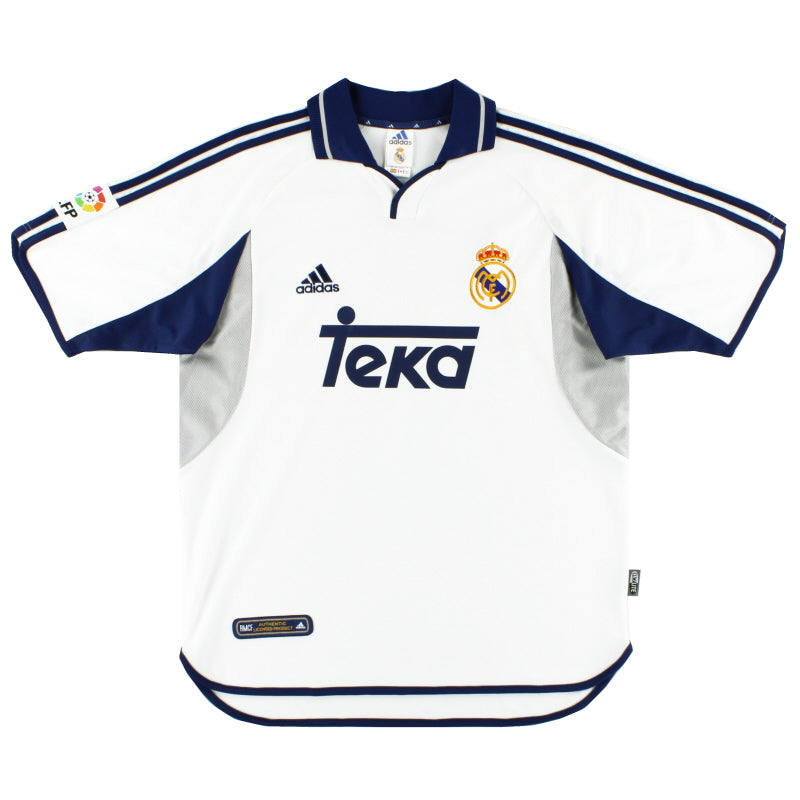 2000-01 Real Madrid adidas Home Shirt L Football Shirt