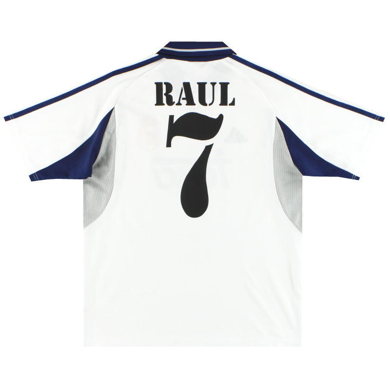 2000-01 Real Madrid adidas Home Shirt Raul #7 Y Football Shirt