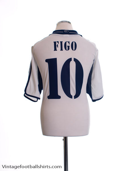 2000-01 Real Madrid Home Shirt Figo #10 XL Football Shirt