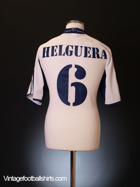 2000-01 Real Madrid Home Shirt Helguera #6 L Football Shirt