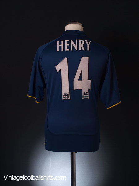 2000-02 Arsenal European Shirt Henry #14 M Football Shirt