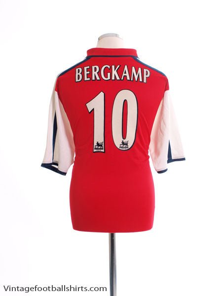 2000-02 Arsenal Home Shirt Bergkamp #10 L Football Shirt
