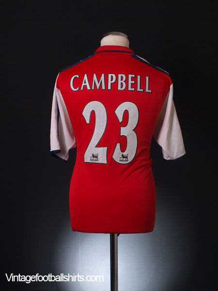 2000-02 Arsenal Home Shirt Campbell #23 M Football Shirt