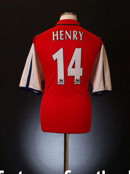 2000-02 Arsenal Home Shirt Henry #14 L Football Shirt