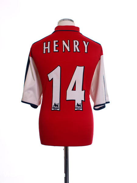 2000-02 Arsenal Home Shirt Henry #14 L Football Shirt