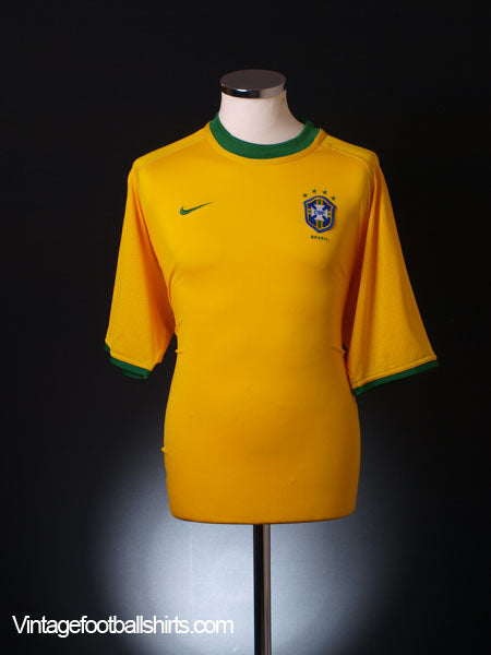 2000-02 Brazil Home Shirt L Football Shirt