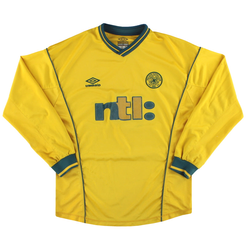 2000-02 Celtic Umbro Away Shirt L/S M Football Shirt