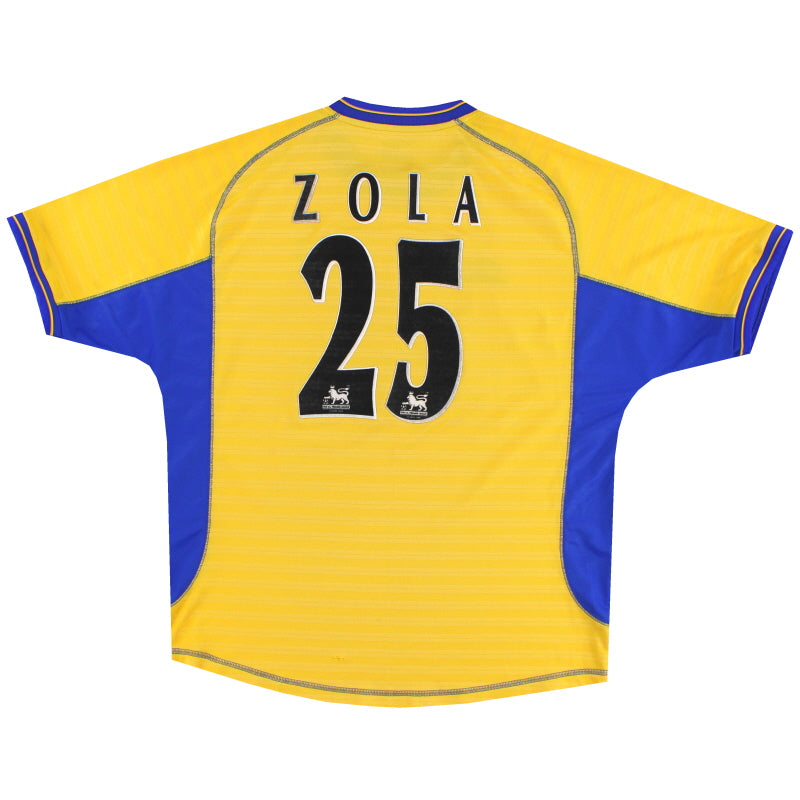 2000-02 Chelsea Umbro Away Shirt Zola #25 L Football Shirt