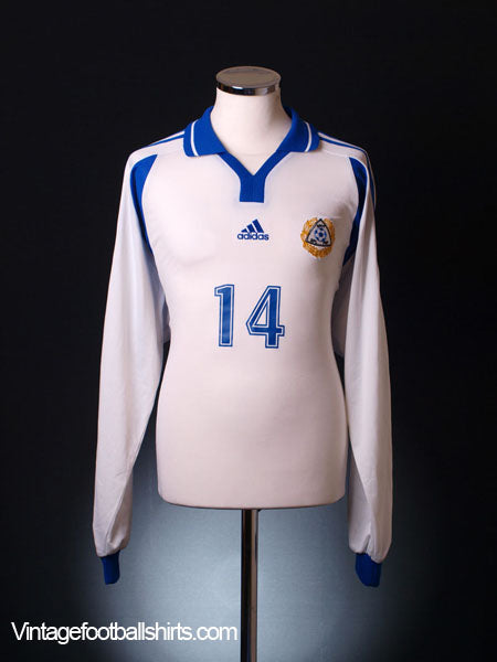 2000-02 Finland Match Issue Home Shirt #14 L/S XL Football Shirt
