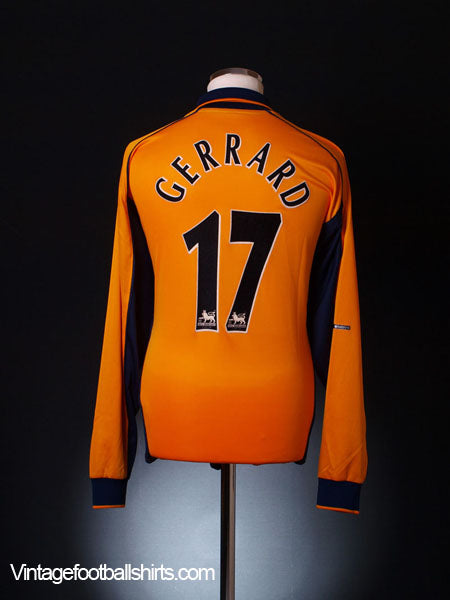 2000-02 Liverpool Away Shirt Gerrard #17 L/S XL Football Shirt