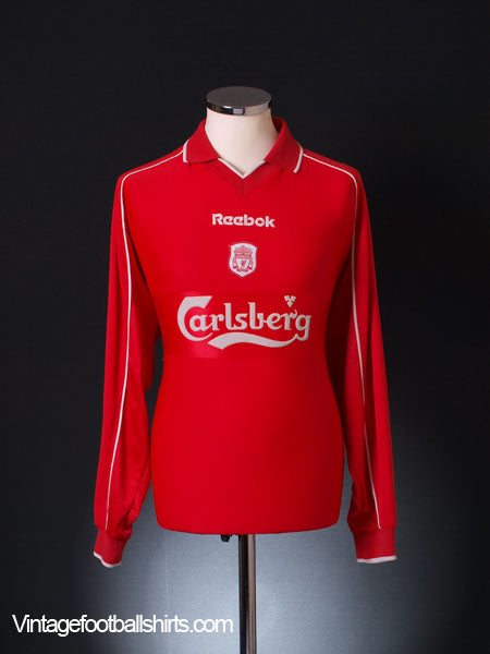 2000-02 Liverpool Home Shirt L/S L Football Shirt