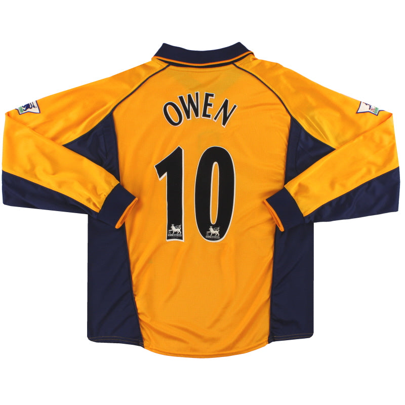 2000-02 Liverpool Reebok Away Shirt Owen #10 L/S L Football Shirt