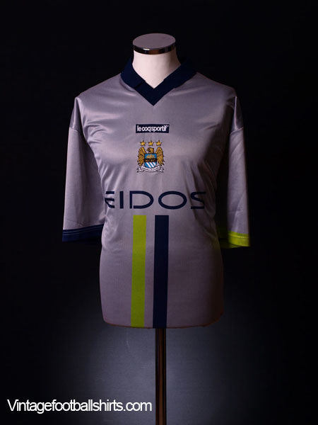 2000-02 Manchester City Away Shirt L Football Shirt