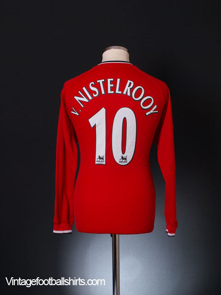 2000-02 Manchester United Home Shirt v.Nistelrooy #10 L/S M Football Shirt