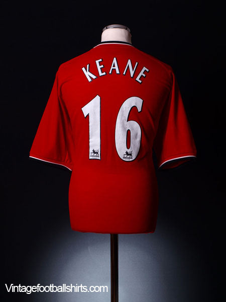 2000-02 Manchester United Home Shirt *Keane #No16* XL Football Shirt