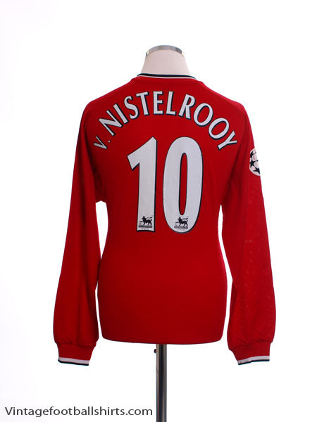 2000-02 Manchester United Home Shirt v.Nistelrooy #10 L/S M Football Shirt
