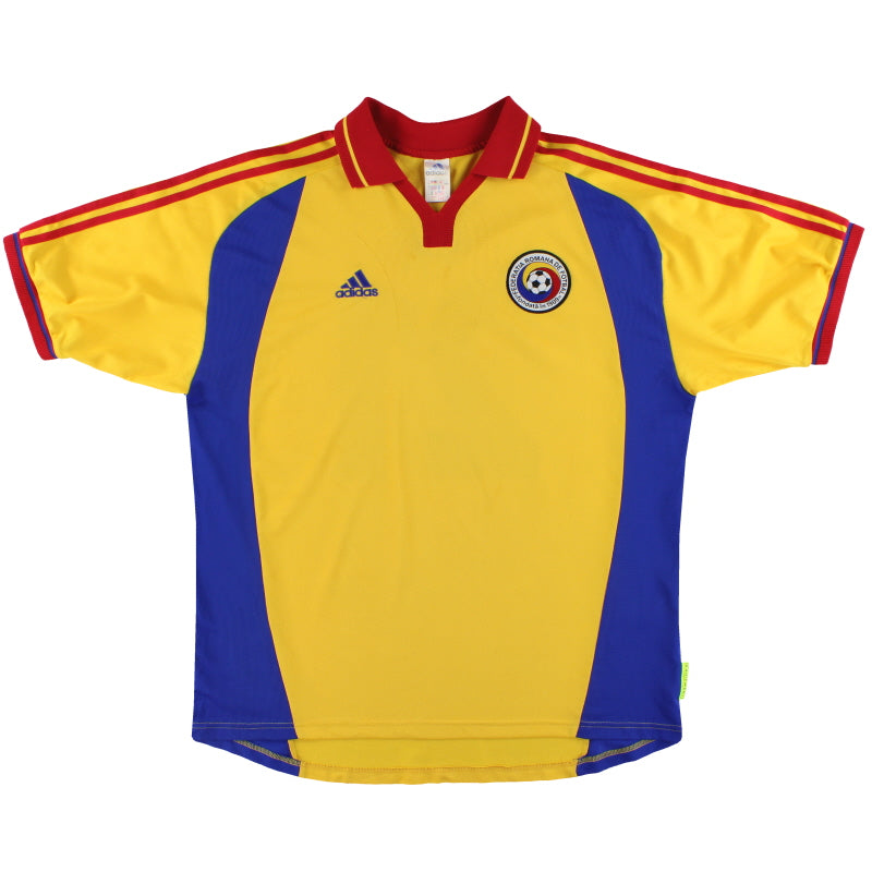 2000-02 Romania adidas Player Issue Home Shirt #21 XL Football Shirt