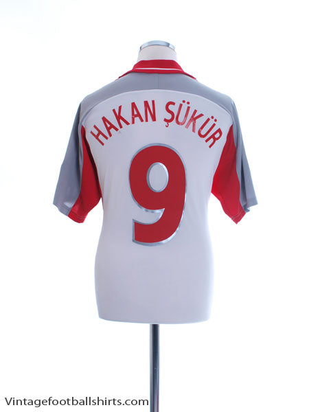 2000-02 Turkey adidas Away Shirt Hakan Sukur #9 M Football Shirt