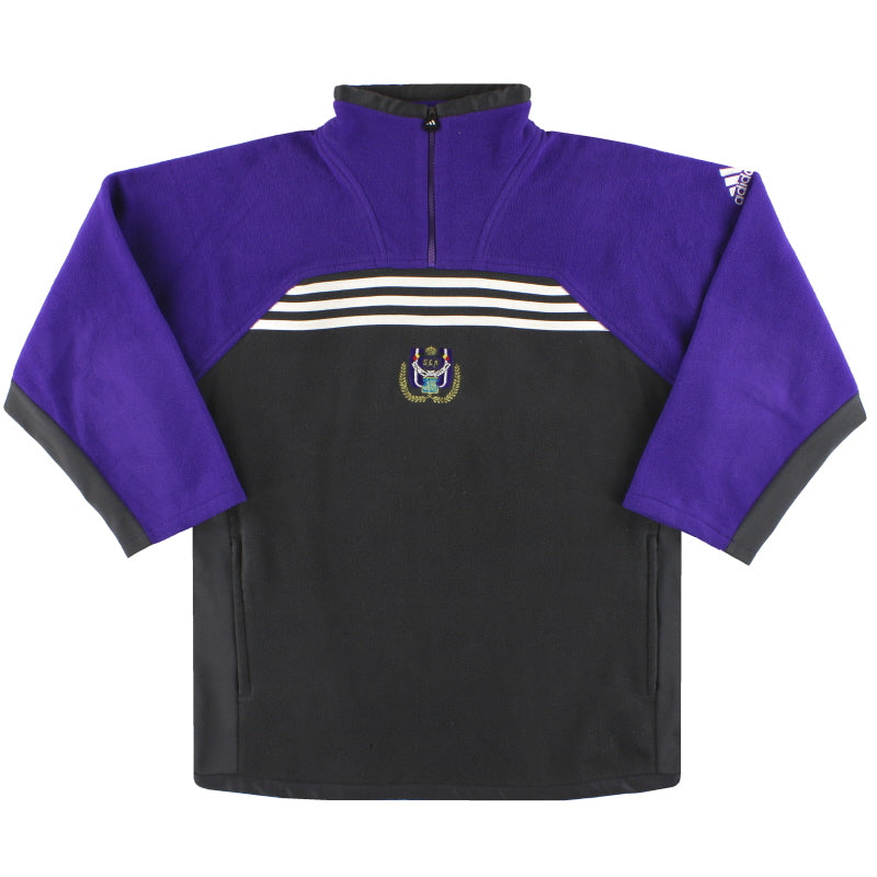 2001-02 Anderlecht adidas 1/2 Zip Fleece Top L Football Shirt