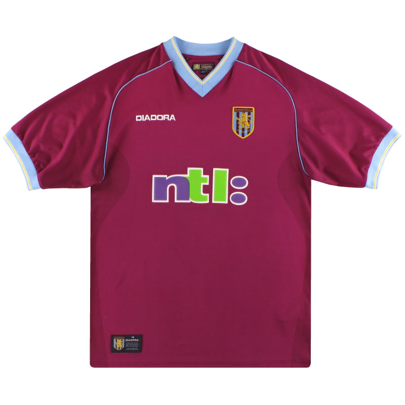 2001-02 Aston Villa Diadora Home Shirt *As New* M Football Shirt