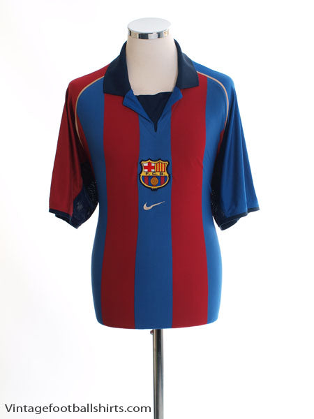 2001-02 Barcelona Home Shirt M Football Shirt