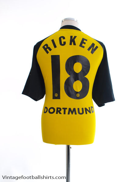 2001-02 Borussia Dortmund Home Shirt Ricken #18 XL Football Shirt