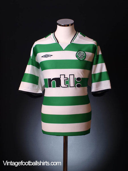 2001-02 Celtic Home Shirt S Football Shirt