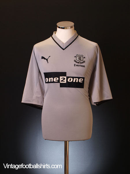 2001-02 Everton Away Shirt L Football Shirt
