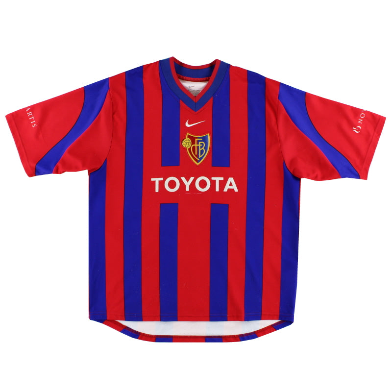 2001-02 FC Basel Home Shirt L Football Shirt