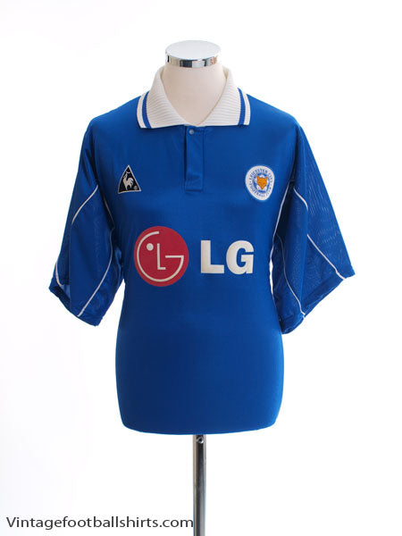 2001-02 Leicester Home Shirt L Football Shirt