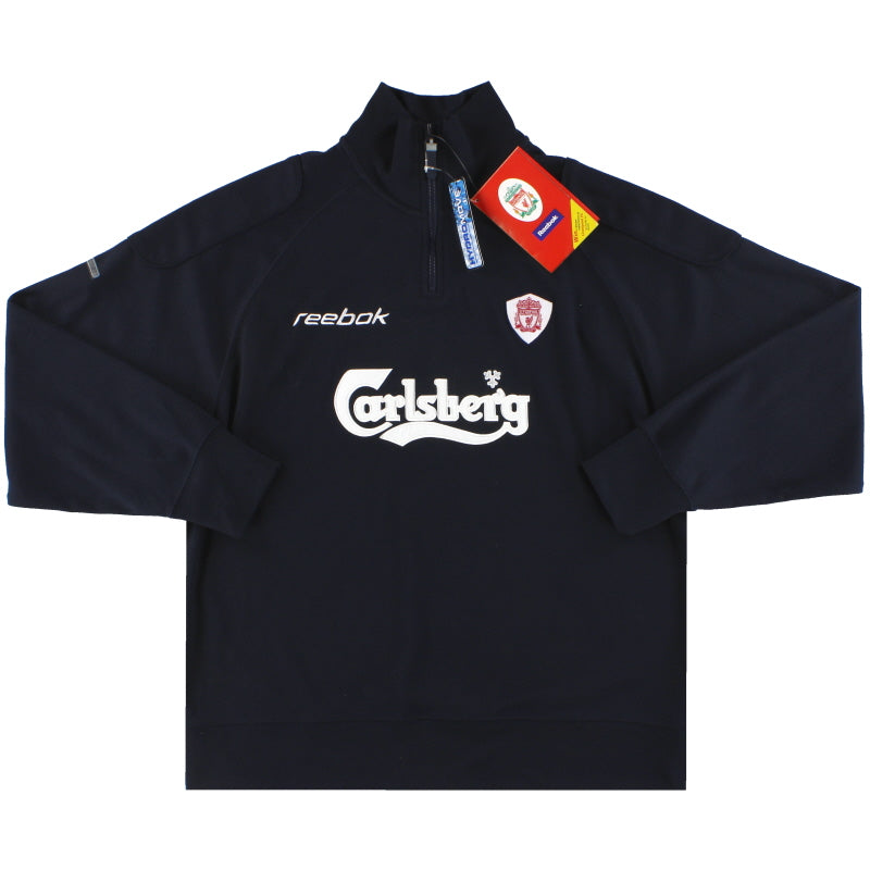 2001-02 Liverpool Reebok 1/4 Zip Sweatshirt *w/tags* M Sweatshirt