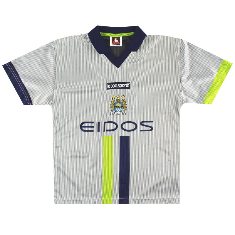 2001-02 Manchester City Le Coq Sportif Away Shirt L.Boys Football Shirt