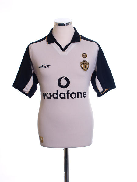 2001-02 Manchester United Centenary Reversible Away Shirt S Football Shirt