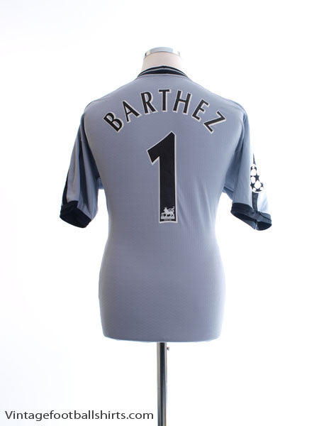 2001-02 Manchester United CL Goalkeeper Shirt Barthez #1 M Football Shirt