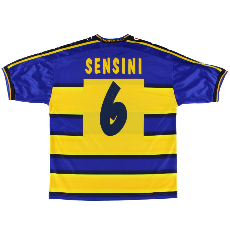 2001-02 Parma Home Shirt Sensini #6 L Football Shirt