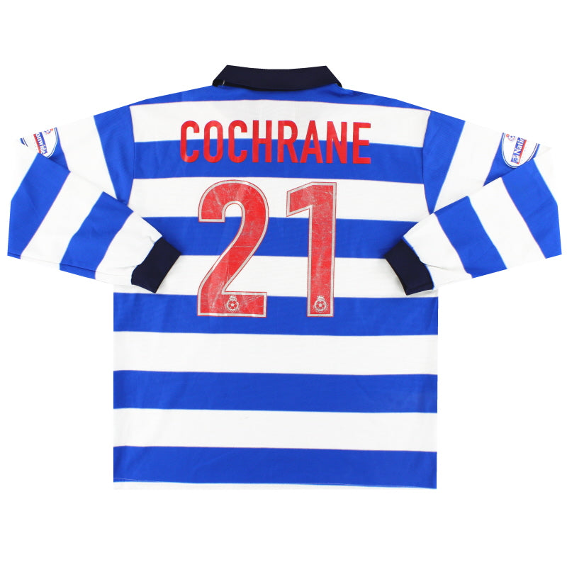 2001-02 QPR Le Coq Sportif Match Issue 'Signed' Home Shirt Cochrane #21 L Football Shirt
