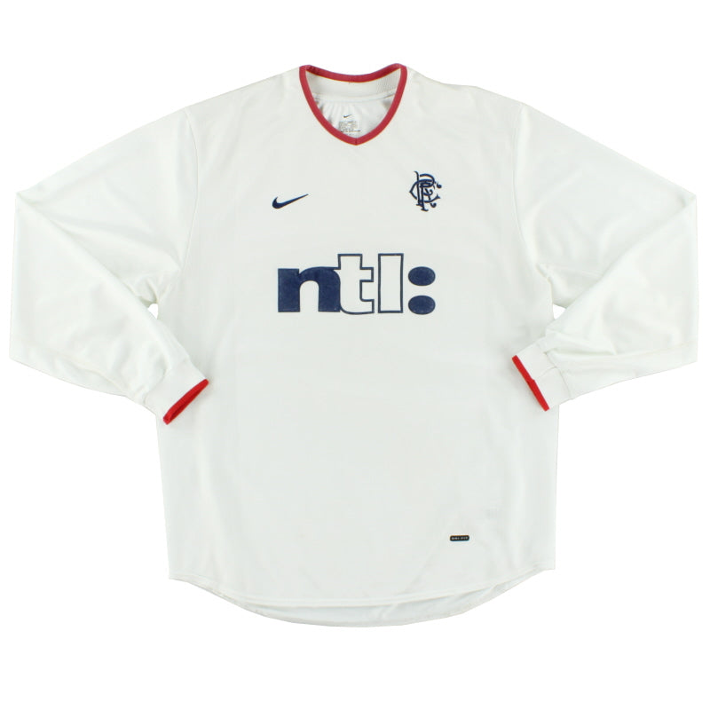 2001-02 Rangers Away Shirt L/S L Football Shirt