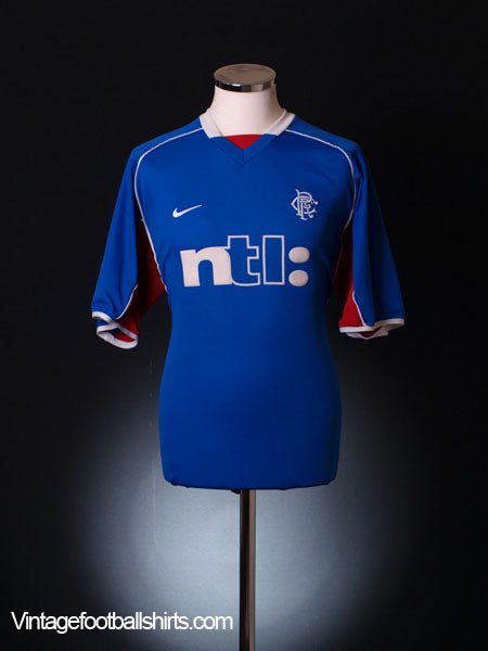 2001-02 Rangers Home Shirt L Football Shirt