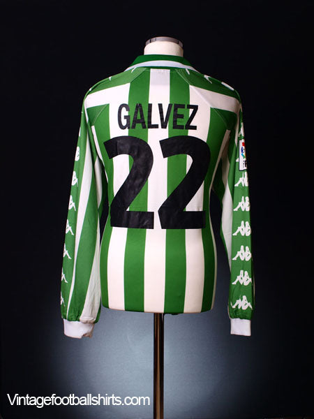 2001-02 Real Betis Match Issue Home Shirt Galvez #22 XL Football Shirt