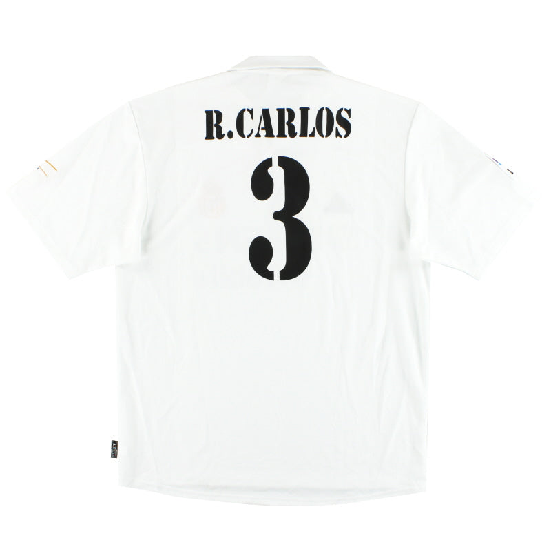 2001-02 Real Madrid adidas Centenary Home Shirt R.Carlos #3 *w/tags* L Football Shirt