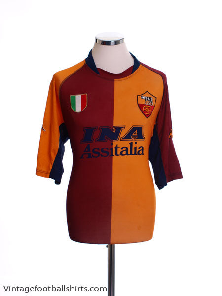2001-02 Roma European Shirt XL.Boys Football Shirt