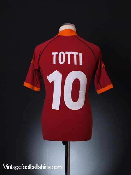 2001-02 Roma Home Shirt Totti #10 S Football Shirt