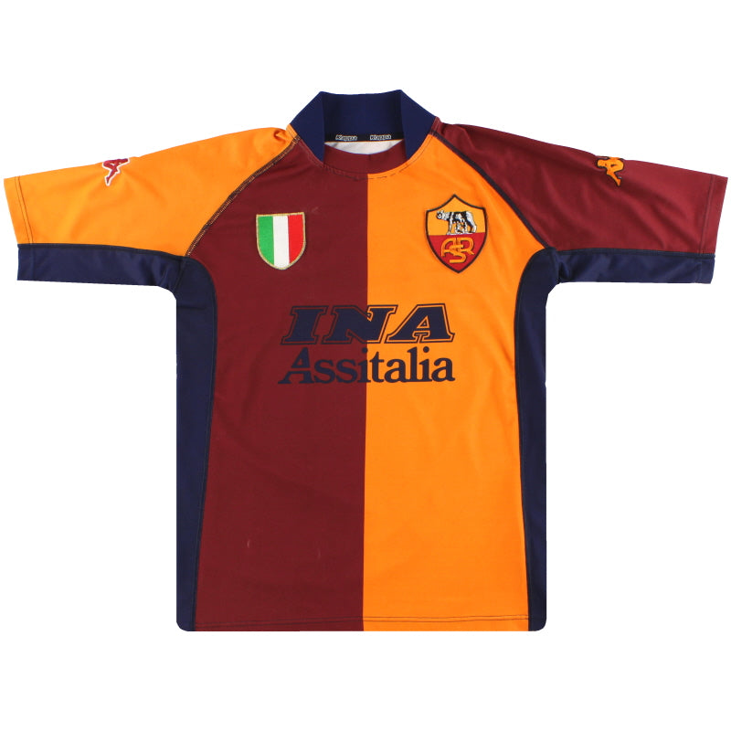 2001-02 Roma Kappa European Shirt S Football Shirt