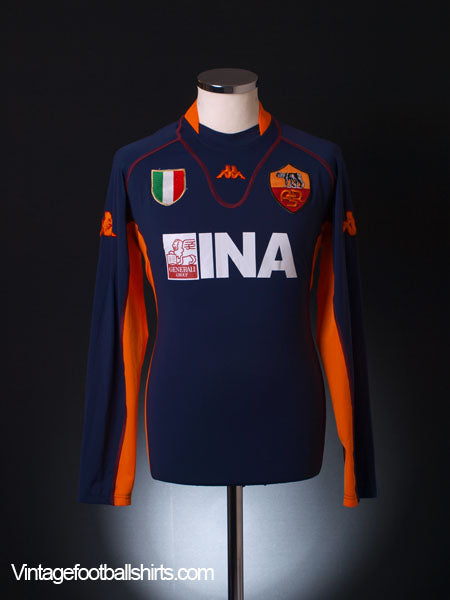 2001-02 Roma Third Shirt L/S XXXL Football Shirt